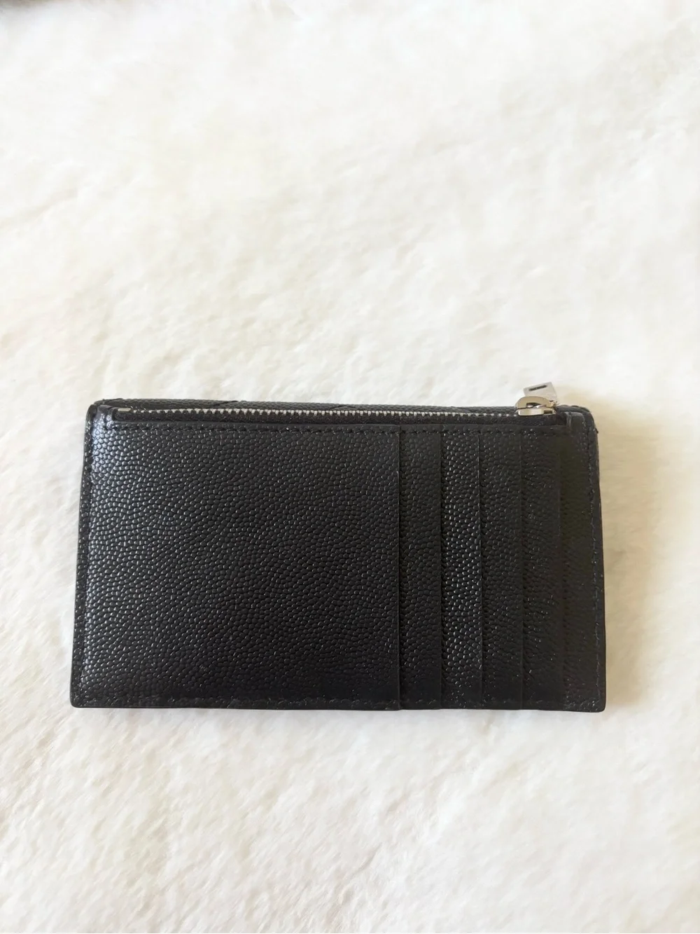 YSL CASSANDRE MATELASSÉ FRAGMENTS FLAP CARD CASE IN GRAIN DE POUDRE LEATHER - Picture 7 of 16